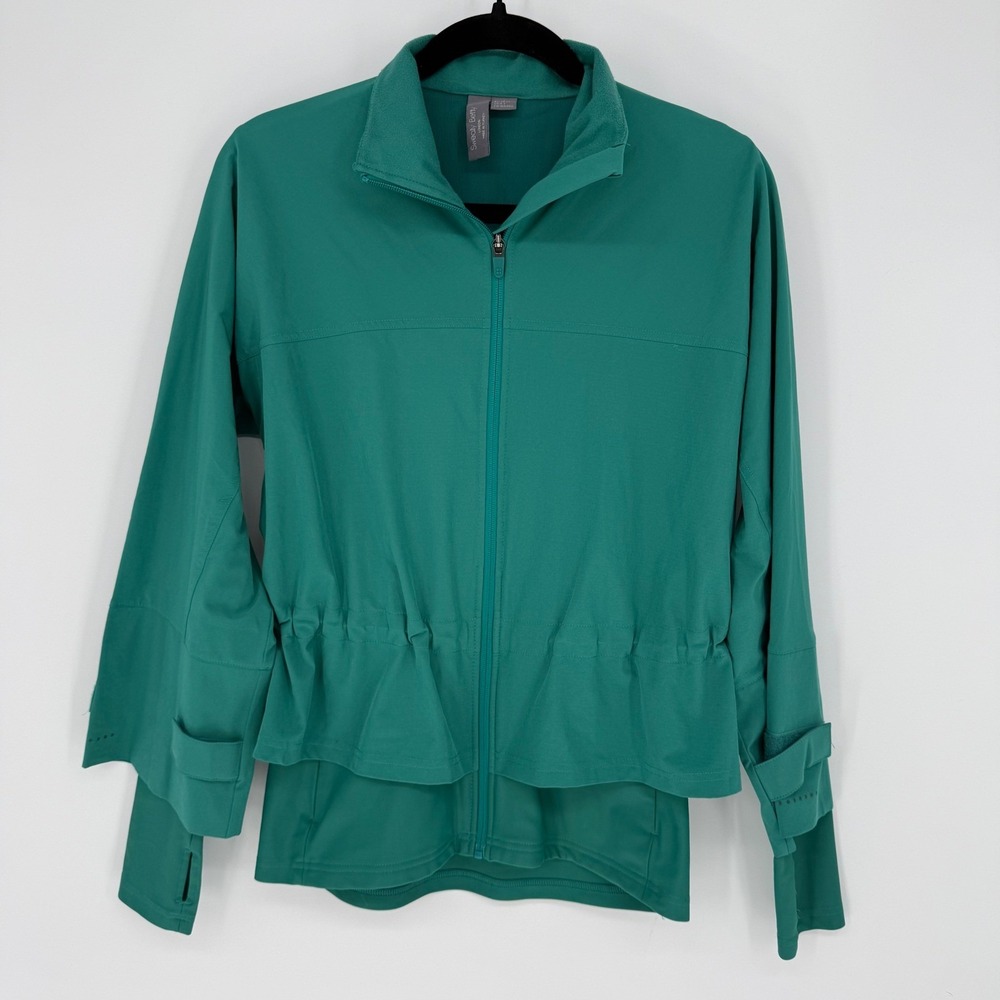 SWEATY BETTY‎ FAST LANE RUNNING JACKET WAVE GREEN 0/2 ATHLETIC JACKET